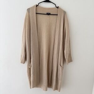 Splendid Waffle Knit Cardigan L Cashmere Blend